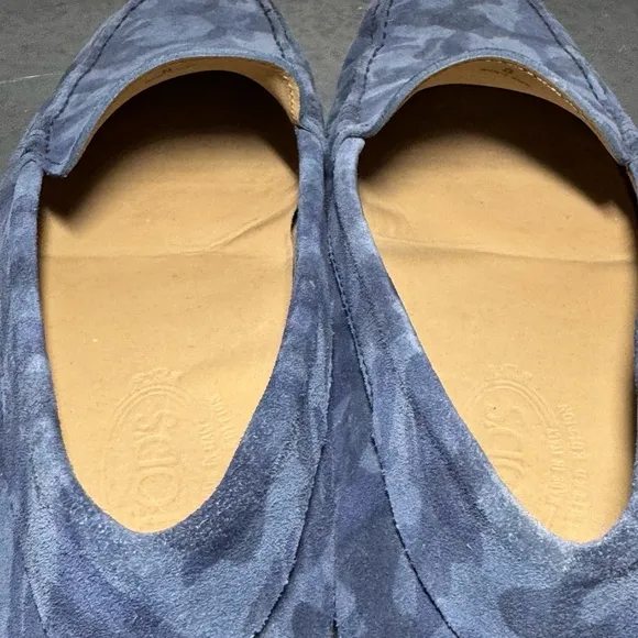 TOD’S Men's Gommino Blue Camouflage Driving Shoes Loafers size 8