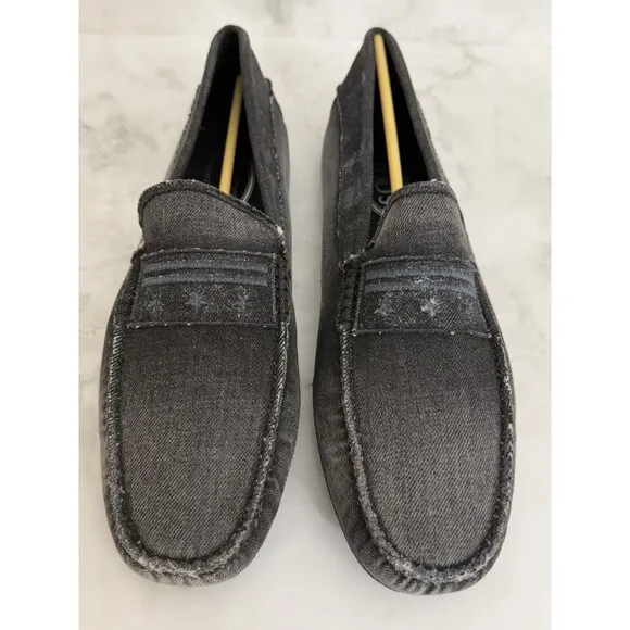Tod’s New Gommini Gray Denim Driving Shoes Loafers Size 10.5 US / 9.5 UK
