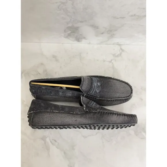 Tod’s New Gommini Gray Denim Driving Shoes Loafers Size 10.5 US / 9.5 UK