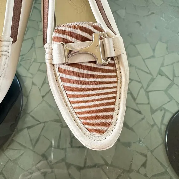 Tod’s pony hair leather driving loafers