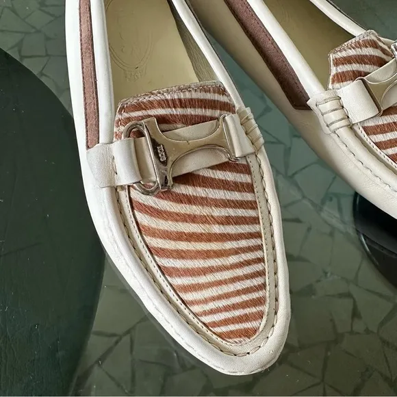 Tod’s pony hair leather driving loafers