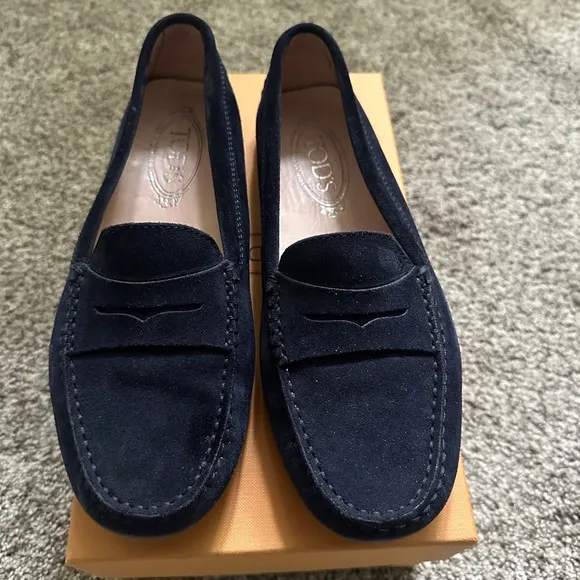 Tod’s Suede Driver Penny Loafers