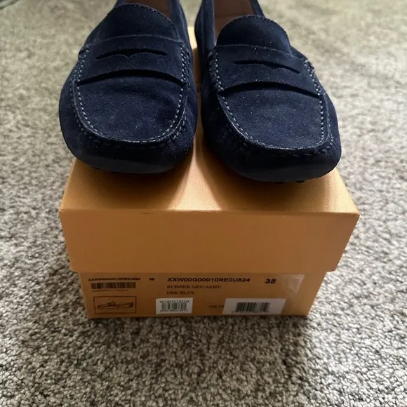 Tod’s Suede Driver Penny Loafers
