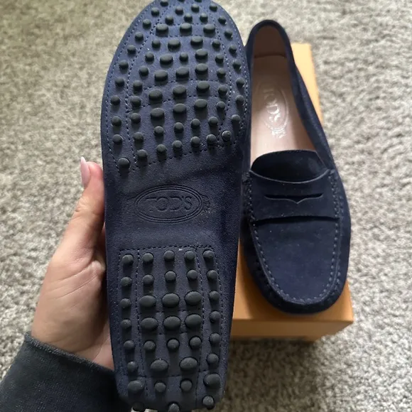 Tod’s Suede Driver Penny Loafers