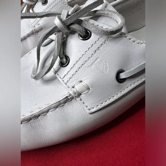 Tod’s white Leather Slip On Driver Loafers Tods Driving Shoe