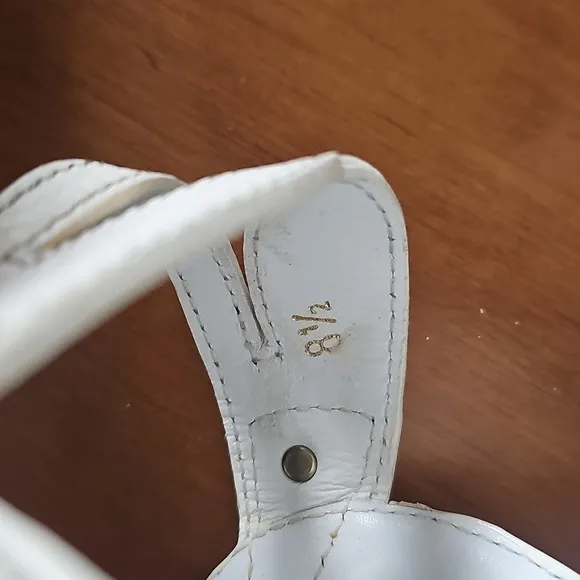 Tod's White Pebble Leather Open Toe Slide Heel Mule Sandals Size 8.5