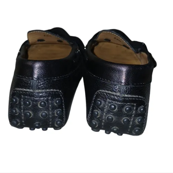 Tod's Women's Black Leather Loafers Driving Moccasins size 6.5