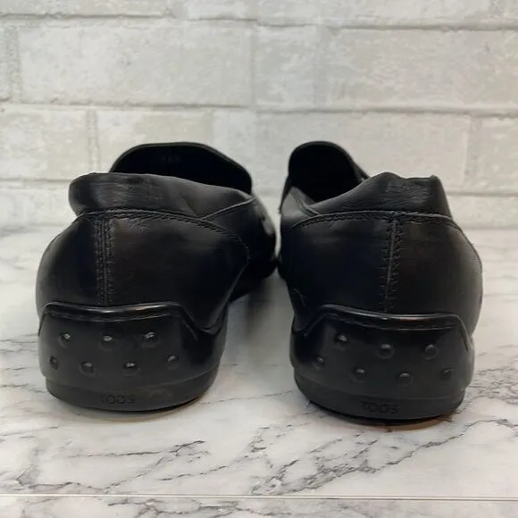 Tod’s Black Mocassino Driving Loafers 10.5