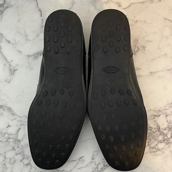 Tod’s Black Mocassino Driving Loafers 10.5