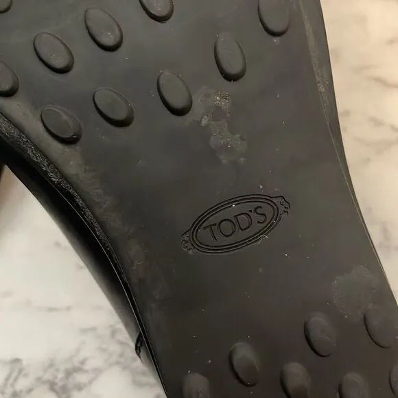 Tod’s Black Mocassino Driving Loafers 10.5