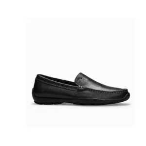 Tommy Bahama Black Pebbled Leather Slip On Driving Loafers Mens 14 Wide 14W EUC