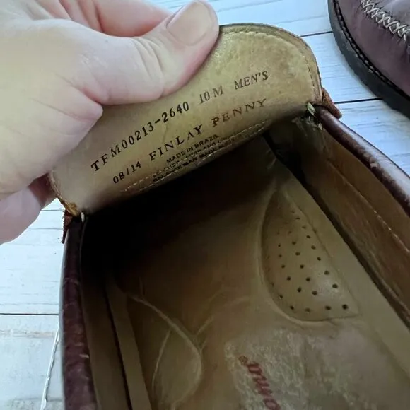 Tommy Bahama Men’s Leather Finlay Penny Loafers Shoes Size 10M