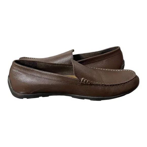 Tommy Bahamas Mens Leather Brown Driving Loafers Size 12