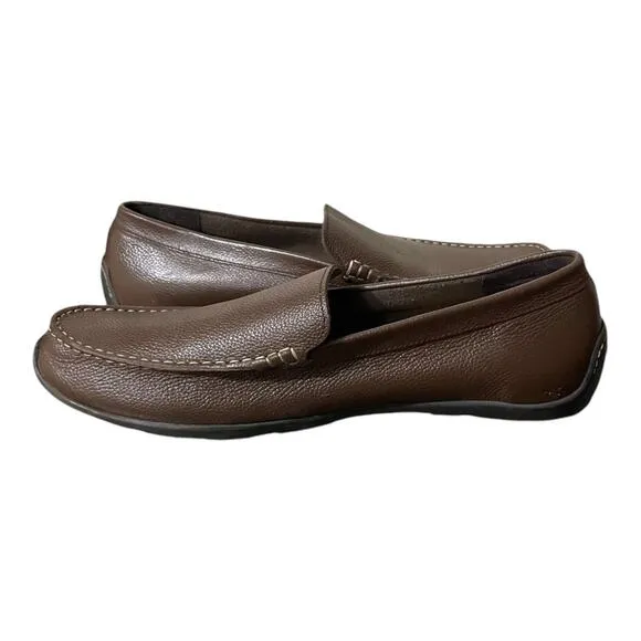 Tommy Bahamas Mens Leather Brown Driving Loafers Size 12