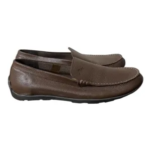 Tommy Bahamas Mens Leather Brown Driving Loafers Size 12