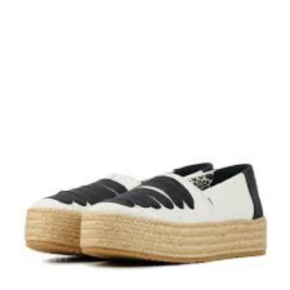 TOMS WOMEN’S VALENCIA ESPADRILLES - NATURAL SIZE 9.5 (NEW)
