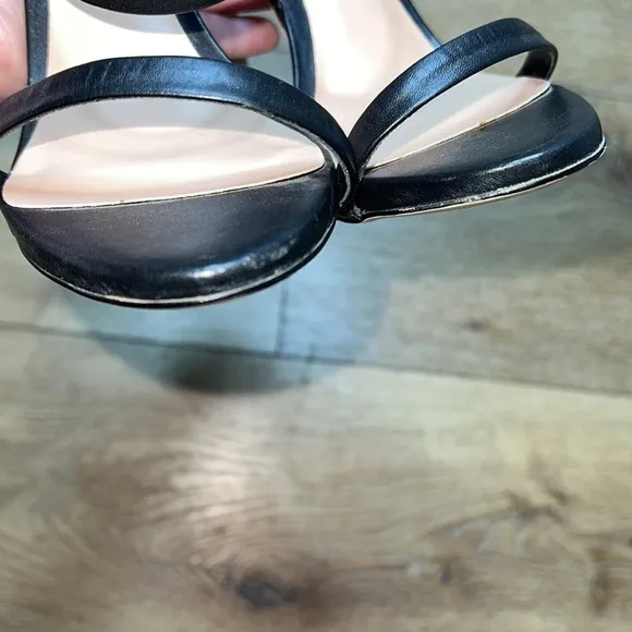 Tony Bianco Black Leather Strappy Sandals Size 7