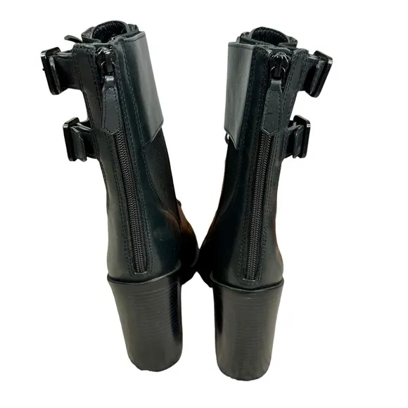 Tory Burch Broome High Heel Leather Combat Boots