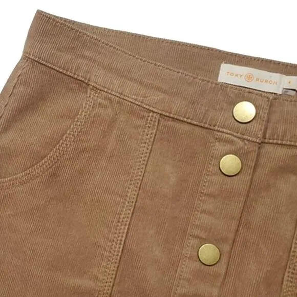 Tory Burch Corduroy Brown Skirt | Size 4