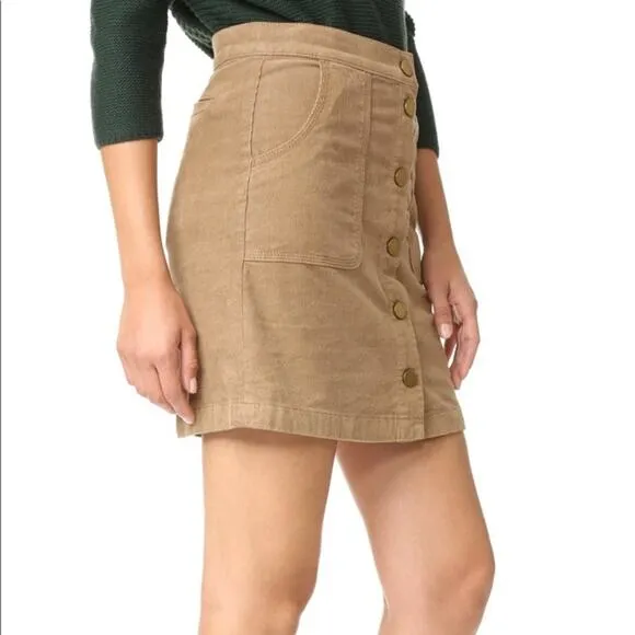 Tory Burch Corduroy Brown Skirt | Size 4
