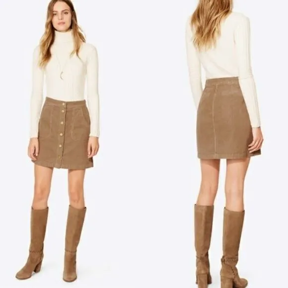 Tory Burch Corduroy Brown Skirt | Size 4