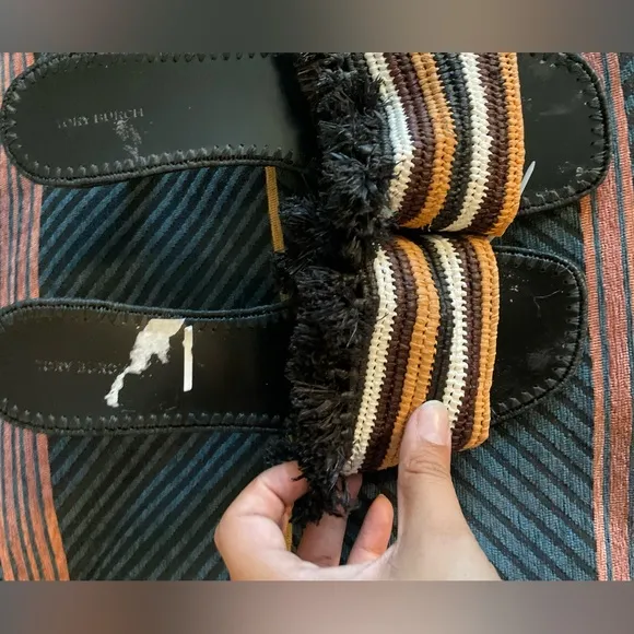 Tory Burch Eleanor Raffia Kitten Heel‎ Sandals