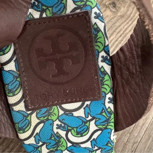 Tory Burch Frog &amp; Lilypad Print Espadrilles Size 9