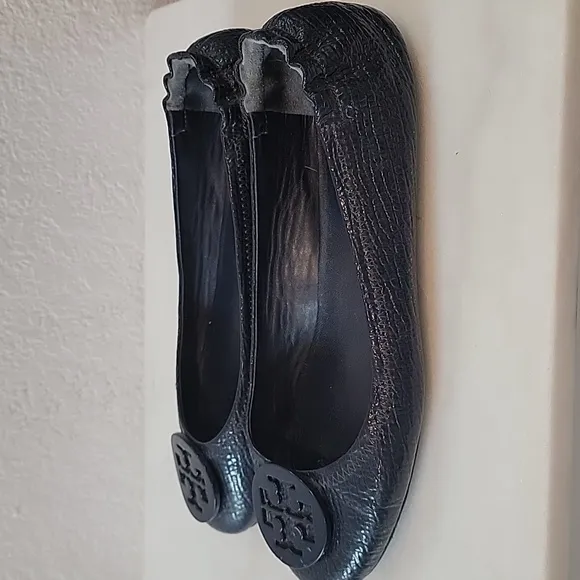 Tory Burch Minnie Patent Leather Travel Ballet Flats, Tory Navy, 9.5