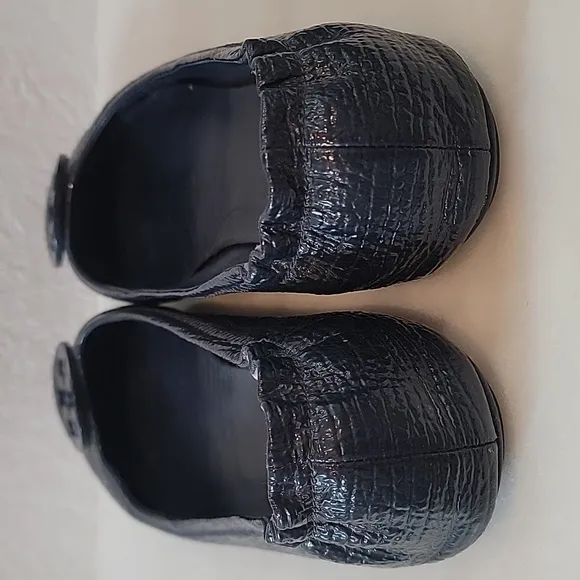 Tory Burch Minnie Patent Leather Travel Ballet Flats, Tory Navy, 9.5