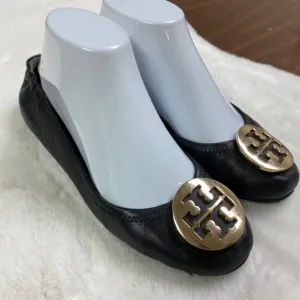 Tory Burch Minnie‎ Travel Ballet Flats Metal Logo, size 8.5M