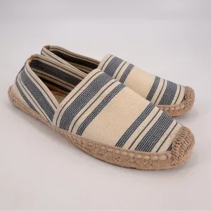 Tory Burch Striped Cream and Blue Espadrilles Shoes