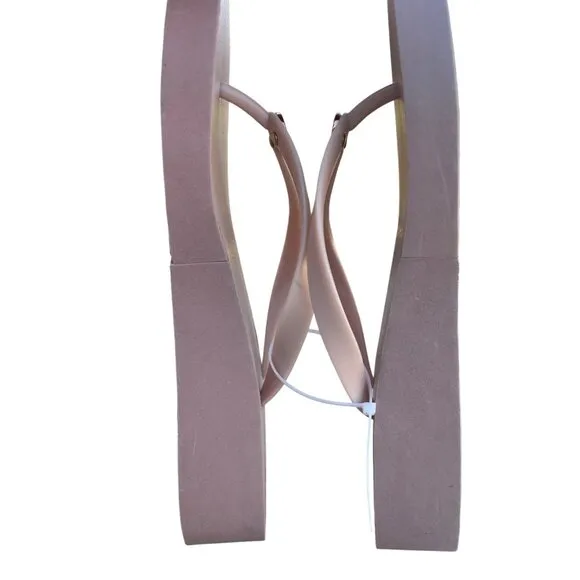 Tory Burch Wedge Flip Flops Sandals Seashell Pink Size 11