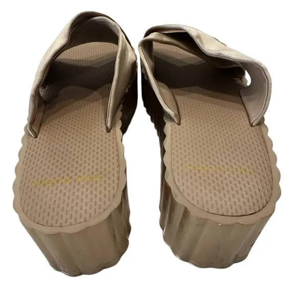 Tory Burch Women's Satin Scalloped Platform Wedge Slide Sandals