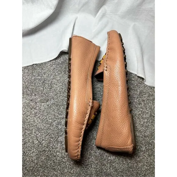 Tory Burch Women's Tan Leather Driving Loafers Size 9.5 NWOT