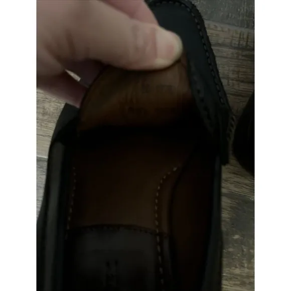 Trask Sadler Penny‎ Loafers Black Sheepskin Size 10.5 M