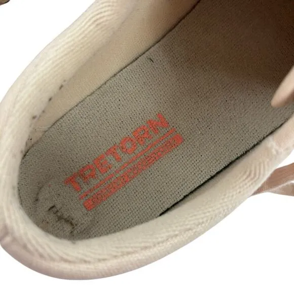 Tretorn Light Natural Coral Blue Nylite Plus Canvas Espadrille Sneakers