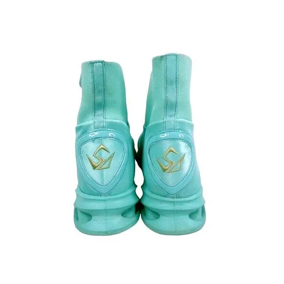 Tronus Men's Aqua Blue High Tops Sneakers Teal Size: 11