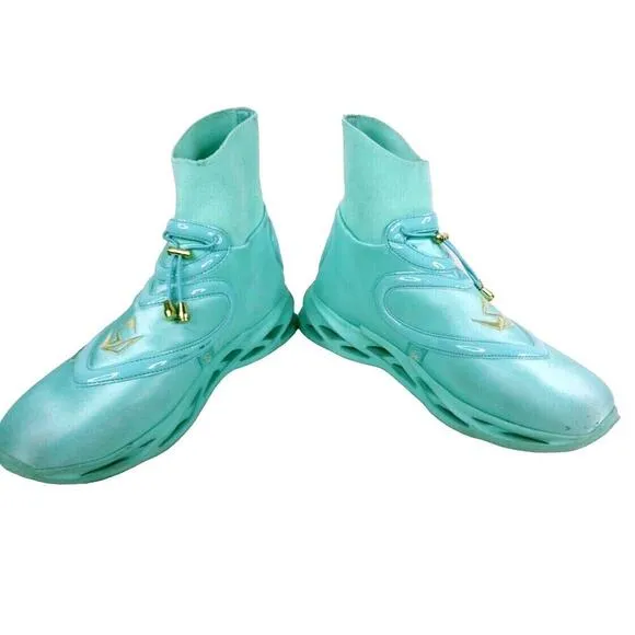 Tronus Men's Aqua Blue High Tops Sneakers Teal Size: 11