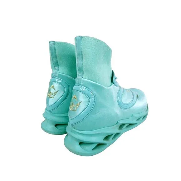 Tronus Men's Aqua Blue High Tops Sneakers Teal Size: 11