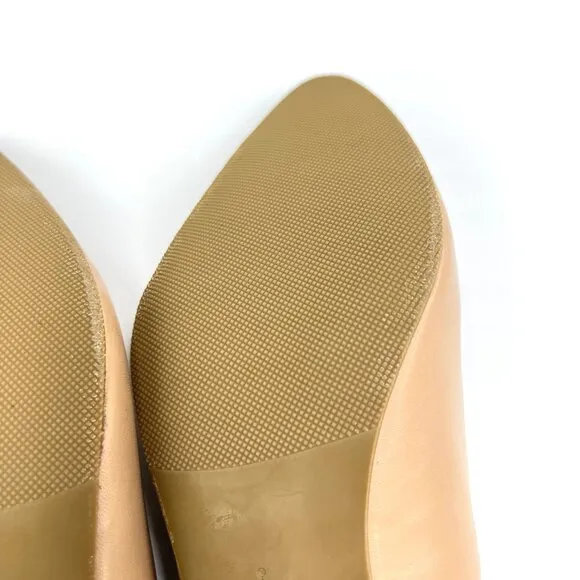 Trotters Womens Size 6.5 Beige Nude Tan Leather Kitten Heels Pumps Shoes
