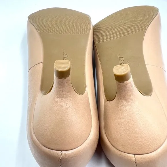 Trotters Womens Size 6.5 Beige Nude Tan Leather Kitten Heels Pumps Shoes