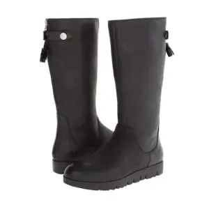 Tsubo LIKE NEW Black Leather Back Zip Mid Calf Boots Eilis Sz 6