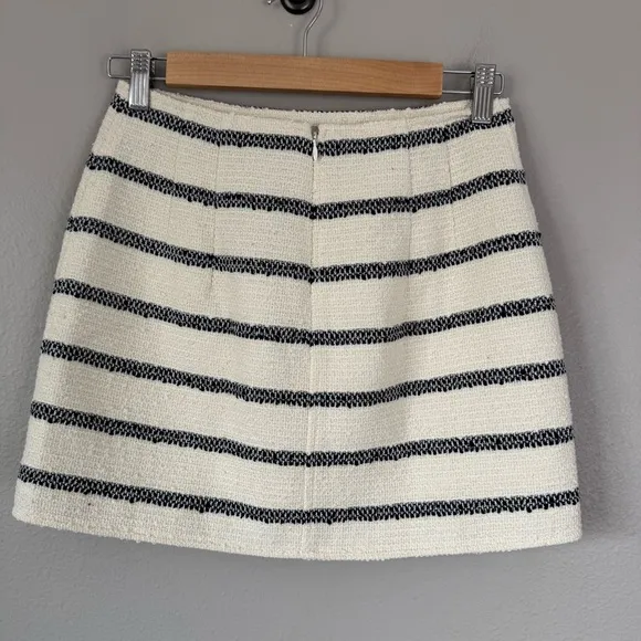 Tuckernuck Navy Stripe Tweed Mini Skirt
