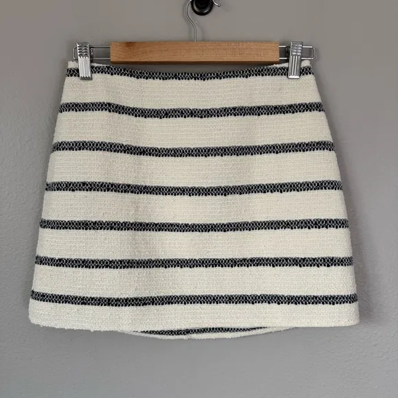 Tuckernuck Navy Stripe Tweed Mini Skirt