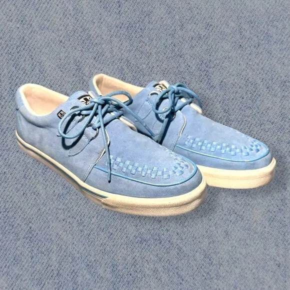 T.U.K. Men’s Blue Suede Creeper Sneakers - Size 13