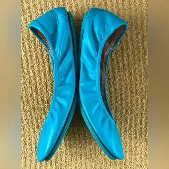 Turquoise Green Blue Tieks by Gavrieli Custom Painted Foldable Ballet Flats