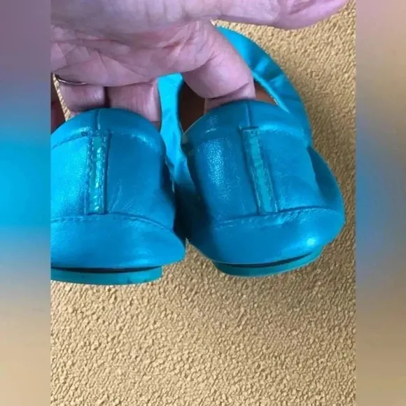 Turquoise Green Blue Tieks by Gavrieli Custom Painted Foldable Ballet Flats