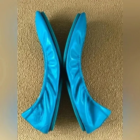 Turquoise Green Blue Tieks by Gavrieli Custom Painted Foldable Ballet Flats