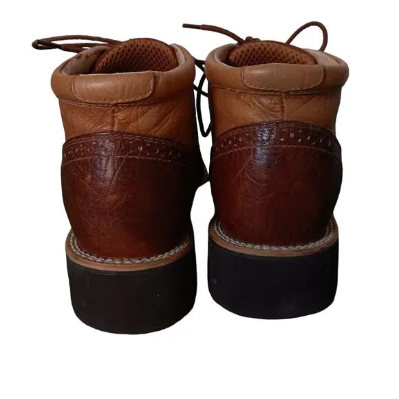 Twisted X Mens Chukka Boots 8.5M Leather Biker Brown