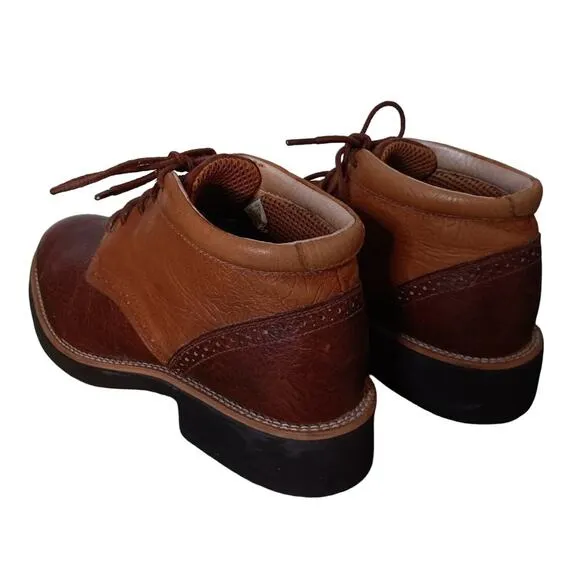Twisted X Mens Chukka Boots 8.5M Leather Biker Brown